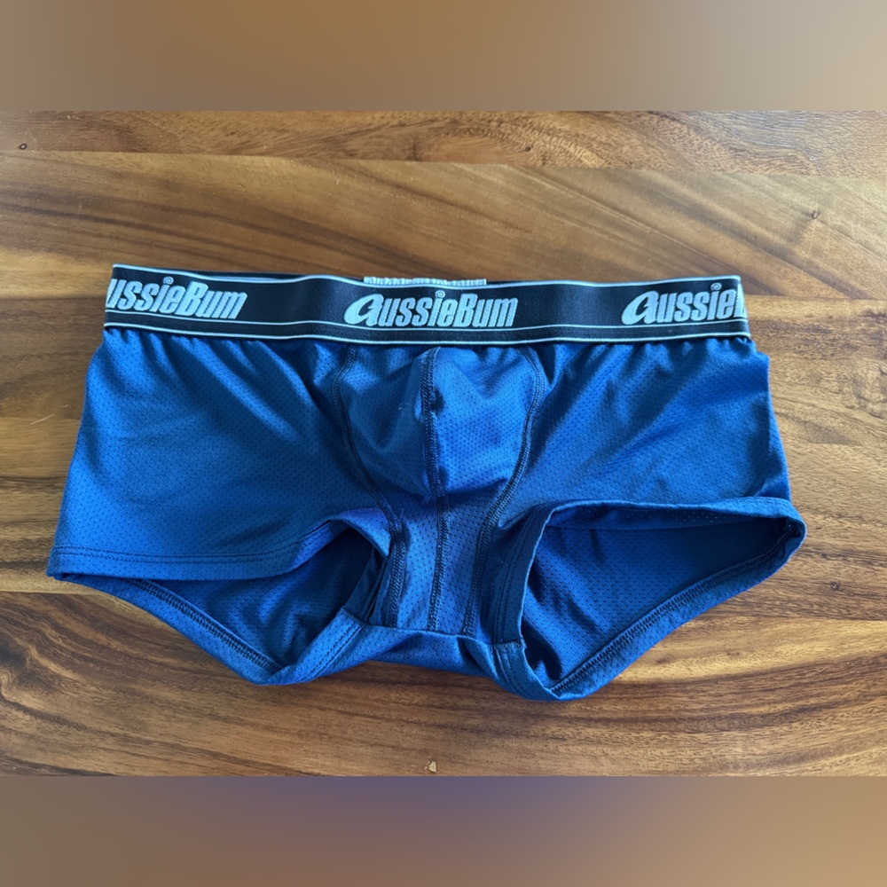 AussieBum Wonder Jock Air Trunks w/Pouch, Blue, L